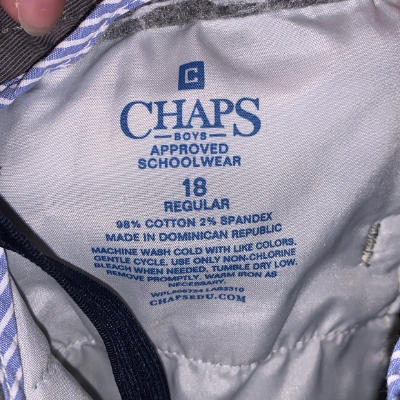 Chaps boys approved school wear grey khaki pants - Picture 8 of 8